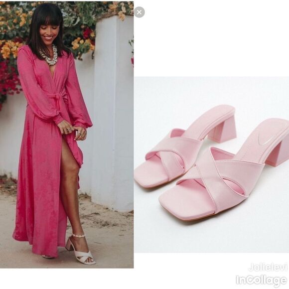 Zara Block Heel Sandals - Picture 1 of 7